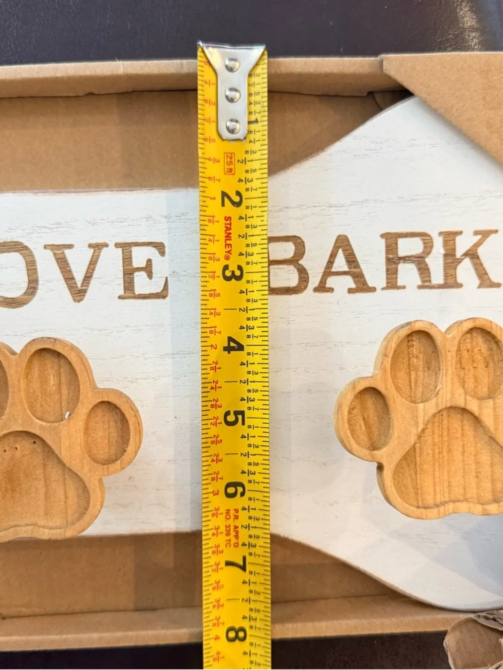 Kirkland Signature Live Love Bark Paw Hook Rack - White and Natural - Picture 3 of 4
